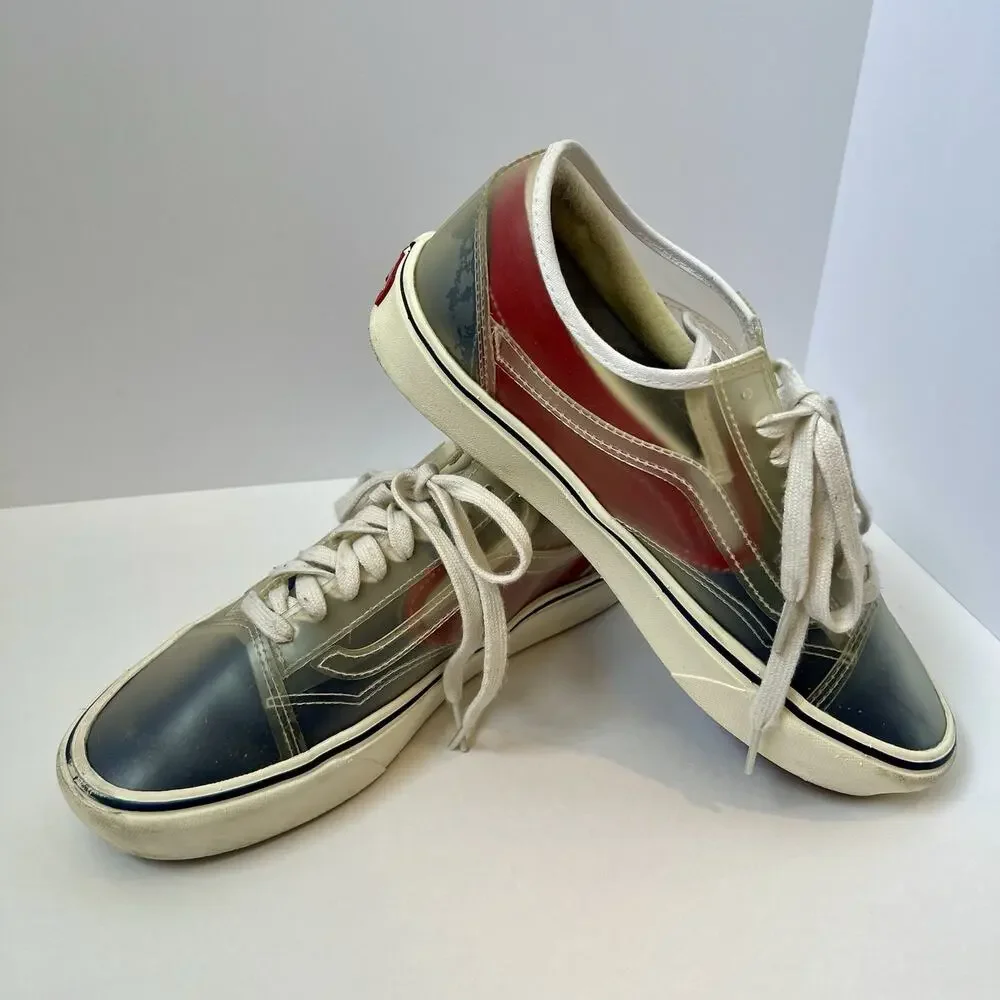 Vans ComfyCush Slip-Skool Canvas True Navy Red Shoes Mens Size 7, Women’s 8.5